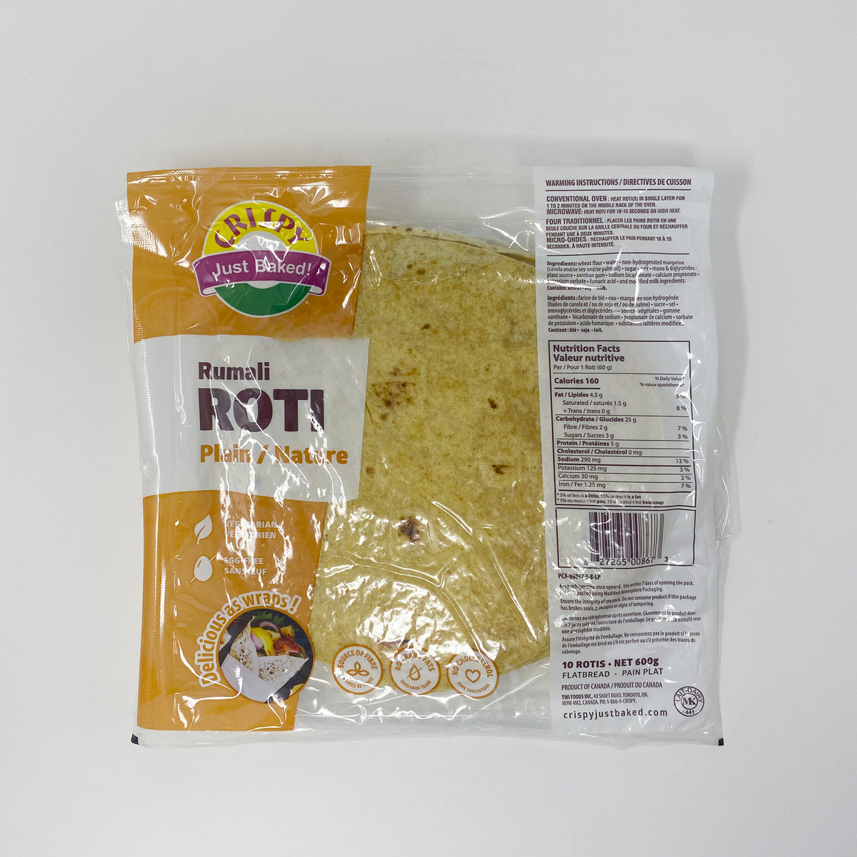 Romaili Roti Crispy Rumali Roti plain 600g – Two Brothers Halal Market